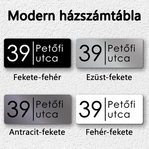 Minimalista házszámtábla gravírozással  elegancia és tartósság 4 színben, Otthon & Életmód, Ház & Kert, Házszám, Gravírozás, pirográfia, MESKA