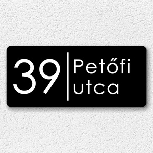 Antracit házszámtábla, fémes letisztult gravírozással, több színben - otthon & életmód - ház & kert - házszám - Meska.hu