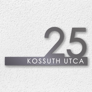Egyedi utcanévtábla, modern gravírozott házszámtábla - otthon & életmód - ház & kert - házszám - Meska.hu