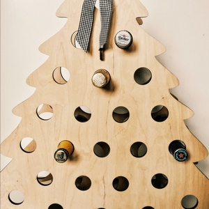 Sörkalendárium, Karácsony, Adventi díszek, Adventi naptár, Gravírozás, pirográfia, Meska