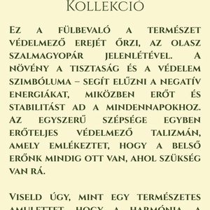 Olasz Szalmagyopár fülbevaló - Növényi Talizmánok Kollekció - ékszer - fülbevaló - lógó fülbevaló - Meska.hu