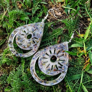 Kelta Levendula Fülbevaló - Moon Garden Kollekció - ékszer - fülbevaló - lógó csepp fülbevaló - Meska.hu