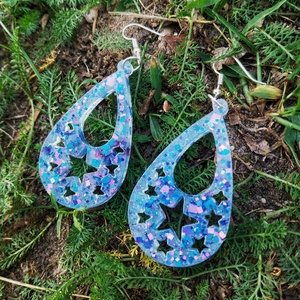 Csillagos Éj Fülbevaló - Moon Garden Kollekció - ékszer - fülbevaló - lógó csepp fülbevaló - Meska.hu