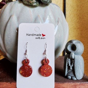 Vörös Izzó Fülbevaló - Moon Garden Kollekció - Meska.hu