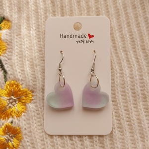 Levendula Ihletésű Műgyanta Fülbevaló, Ékszer, Fülbevaló, Lógó fülbevaló, Ékszerkészítés, MESKA