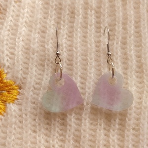 Levendula Ihletésű Műgyanta Fülbevaló - ékszer - fülbevaló - lógó fülbevaló - Meska.hu