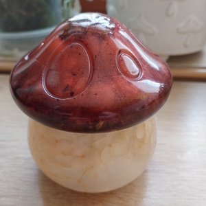 Műgyanta Gomba Tároló Növényekkel - ékszer - ékszertartó - ékszertartó tál - Meska.hu