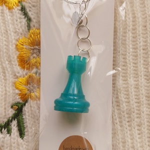 Bástya Sakkfigura Kulcstartó - Meska.hu