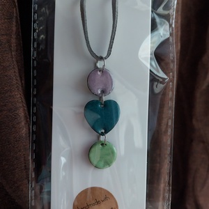 Tűzzománc 3 Részes Medál, Ékszer, Nyaklánc, Medál, Tűzzománc, MESKA