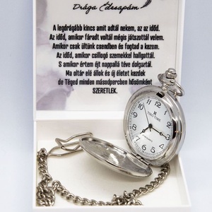 Szülőköszöntő zsebóra egyedi verssel-díszdobozban - Meska.hu