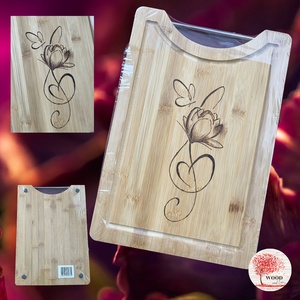 Bambusz vágódeszka - ajándék, Valentin nap, nőnap, anyák napja, stb. - otthon & életmód - konyhafelszerelés, tálalás - sütés, főzés - vágódeszka - Meska.hu