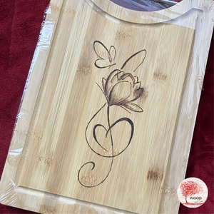 Bambusz vágódeszka - ajándék, Valentin nap, nőnap, anyák napja, stb. - otthon & életmód - konyhafelszerelés, tálalás - sütés, főzés - vágódeszka - Meska.hu