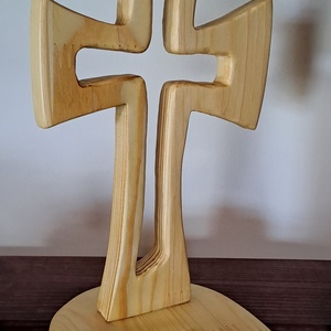 Asztali kereszt mécsessel - otthon & életmód - vallás - kereszt - Meska.hu