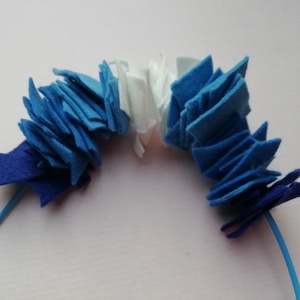 Kék filc statement nyaklánc  - ékszer - nyaklánc - statement nyaklánc - Meska.hu