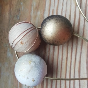 Fekete, arany és fehér fagyöngy nyaklánc , Ékszer, Nyaklánc, Gyöngyös nyaklánc, Ékszerkészítés, MESKA