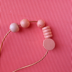 Barack szinű fagyöngy nyaklánc-KIFUTÓ TERMÉK, Ékszer, Nyaklánc, Bogyós nyaklánc, Festett tárgyak, Ékszerkészítés, MESKA