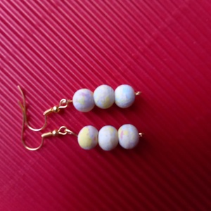 Halvány pasztell színű festett fagyöngy nyaklánc és fülbevaló szett - ékszer - nyaklánc - bogyós nyaklánc - Meska.hu