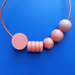 Barack szinű fagyöngy nyaklánc-KIFUTÓ TERMÉK - ékszer - nyaklánc - bogyós nyaklánc - Meska.hu