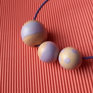 Lila festett pasztell fagyöngy nyaklánc-KIFUTÓ TERMÉK - ékszer - nyaklánc - bogyós nyaklánc - Meska.hu