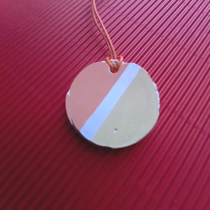 Pasztell narancs es bézs betonékszer kör alakú medál nyaklánc-KIFUTÓ TERMÉK - ékszer - nyaklánc - medálos nyaklánc - Meska.hu