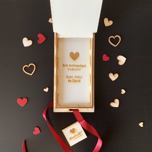 Pénzátadó doboz esküvőre - szív lufik - esküvő - emlék & ajándék - nászajándék - esküvői pénzátadó doboz - Meska.hu