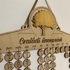Családi öröknaptár - családi ünnepeink - otthon & életmód - dekoráció - fali és függő dekoráció - falinaptár & öröknaptár - Meska.hu
