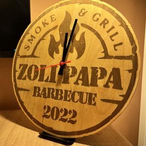 Névreszóló falióra - BBQ Design - Meska.hu