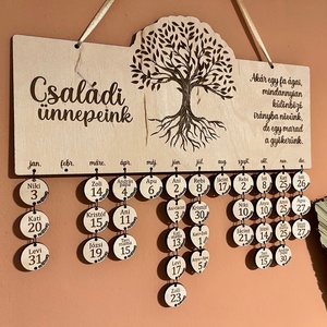 Családi öröknaptár - idézettel - otthon & életmód - dekoráció - fali és függő dekoráció - falinaptár & öröknaptár - Meska.hu