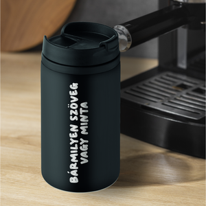 Kávé termosz - fekete - egyéni gravírozással - otthon & lakás - konyhafelszerelés, tálalás - tálalás - bögre & csésze - Meska.hu