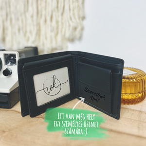 Bőr pénztárca - Motoros mintával - táska & tok - pénztárca & más tok - pénztárca - férfi pénztárca - Meska.hu