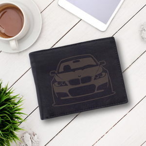 Bőr pénztárca - BMW mintával - Meska.hu