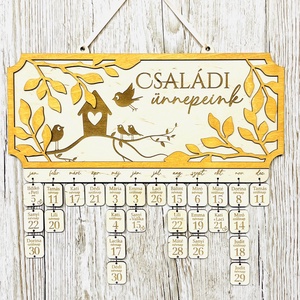 Családi öröknaptár - családi ünnepeink - otthon & életmód - dekoráció - fali és függő dekoráció - falinaptár & öröknaptár - Meska.hu