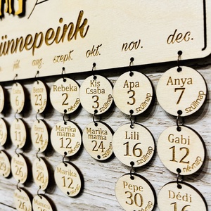 Családi öröknaptár - családi ünnepeink - otthon & életmód - dekoráció - fali és függő dekoráció - falinaptár & öröknaptár - Meska.hu