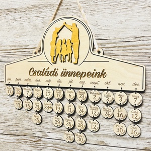 Családi öröknaptár - családi ünnepeink - otthon & életmód - dekoráció - fali és függő dekoráció - falinaptár & öröknaptár - Meska.hu