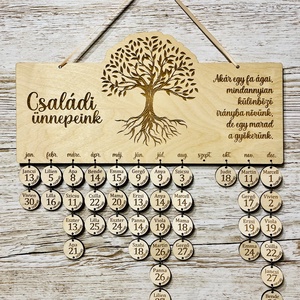 Családi öröknaptár - idézettel - otthon & életmód - dekoráció - fali és függő dekoráció - falinaptár & öröknaptár - Meska.hu