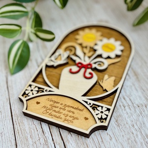 Anyák napi virágcsokor dekorkép - akár 6 virággal-névvel - otthon & életmód - dekoráció - fali és függő dekoráció - falra akasztható dekor - Meska.hu