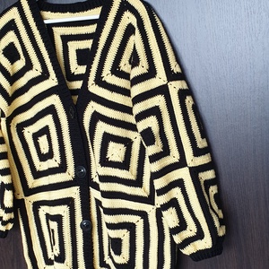 Horgolt  méhecske kardigán - ruha & divat - női ruha - kardigánok - Meska.hu