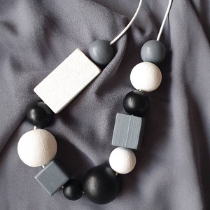 Fa geometrikus nyaklánc - ékszer - nyaklánc - bogyós nyaklánc - Meska.hu