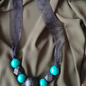 Fa bogyós nyaklánc, Ékszer, Nyaklánc, Bogyós nyaklánc, Ékszerkészítés, Famegmunkálás, MESKA