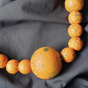 Terrakotta fa nyaklánc - UTOLSÓ DARAB! - ékszer - nyaklánc - statement nyaklánc - Meska.hu