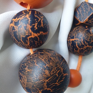 VULKÁN fa design nyaklánc - ékszer - nyaklánc - statement nyaklánc - Meska.hu