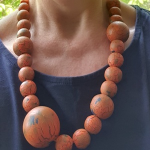 Terrakotta fa nyaklánc - UTOLSÓ DARAB! - Meska.hu