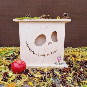 Tök Jó Lámpás-Lidérc, Otthon & Életmód, Dekoráció, Halloween, Halloweeni tök és lámpás, Famegmunkálás, MESKA