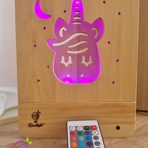 Woodlight Csodalámpa-Unikornis, Otthon & Életmód, Babaszoba, gyerekszoba, Babaszoba dekoráció, Famegmunkálás, MESKA