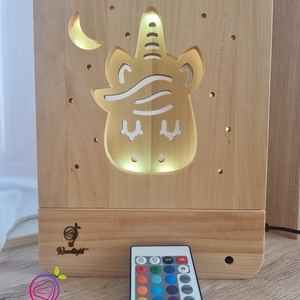 Woodlight Csodalámpa-Unikornis - otthon & életmód - babaszoba, gyerekszoba - babaszoba dekoráció - Meska.hu