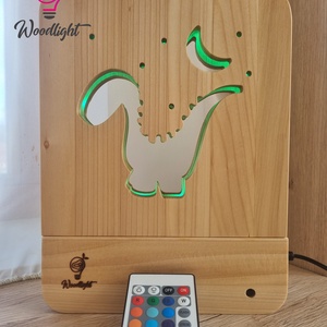 Woodlight Csodalámpa-Dinó, Otthon & Életmód, Babaszoba, gyerekszoba, Babaszoba dekoráció, Famegmunkálás, MESKA