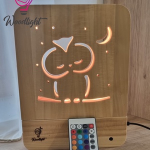 Woodlight Csodalámpa-Bagoly, Otthon & Életmód, Babaszoba, gyerekszoba, Babaszoba dekoráció, Famegmunkálás, MESKA