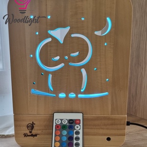 Woodlight Csodalámpa-Bagoly - otthon & életmód - babaszoba, gyerekszoba - babaszoba dekoráció - Meska.hu