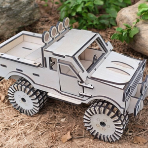 Fából készült off-road pickup modell � ahol a kaland kézzel fogható, Művészet, Makett, modell, Gravírozás, pirográfia, MESKA