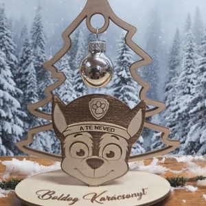Mancsőrjáratos karácsonyi asztali dísz, Karácsony, Adventi díszek, Adventi asztaldísz, Famegmunkálás, MESKA